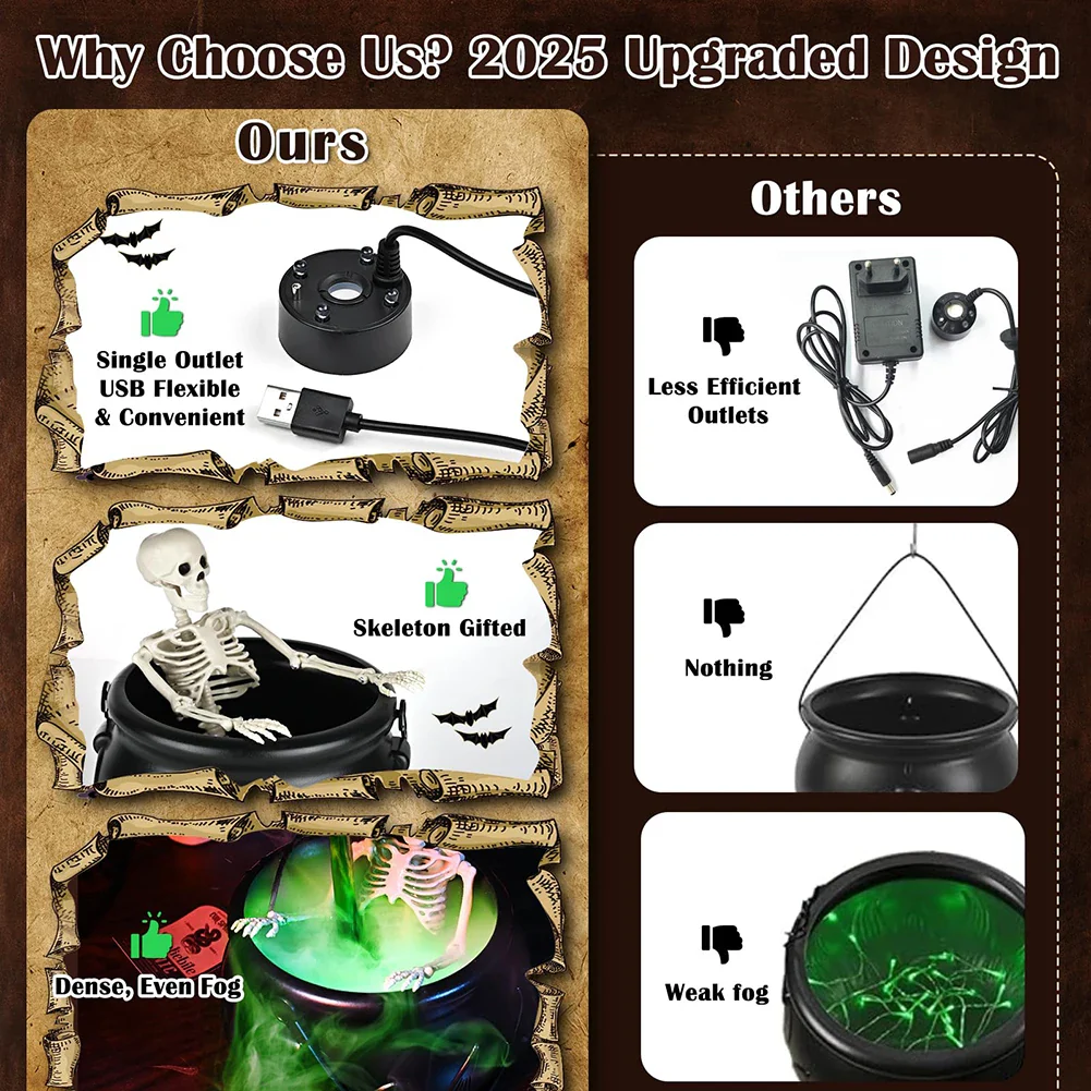 Halloween Floating Cauldron & Fog Diffuser