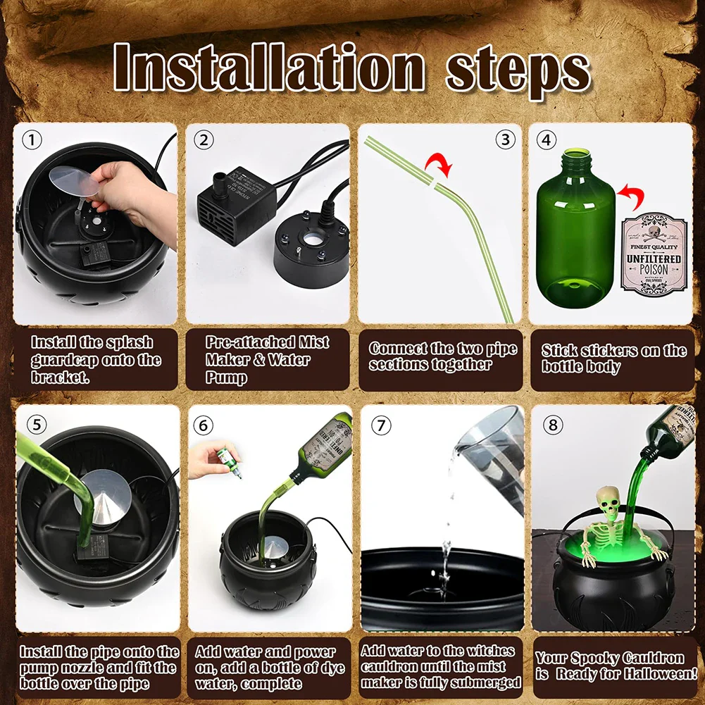 Halloween Floating Cauldron & Fog Diffuser